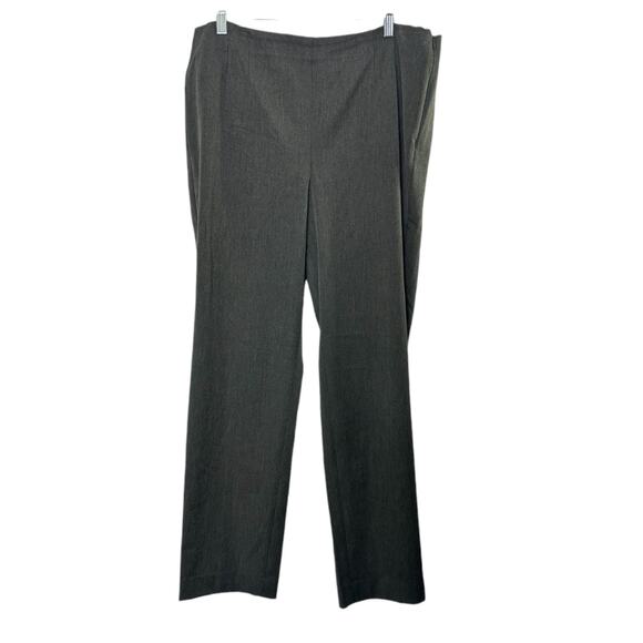 Talbots Charcoal Gray Heather Flat Front Slacks Pants Women's Size 14 - Picture 1 of 6